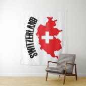 Schweiz-Kartenflagge Wandteppich (Beispiel)