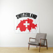 Schweiz-Kartenflagge Wandteppich (Beispiel (Horizontal))