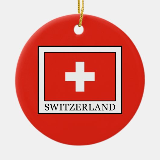 Schweiz Keramik Ornament (Vorne)