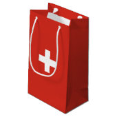 Schweiz Kleine Geschenktüte (Rückseite Schrägansicht)