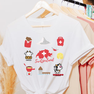 Schweiz Kultur   Souvenir-Icons T-Shirt