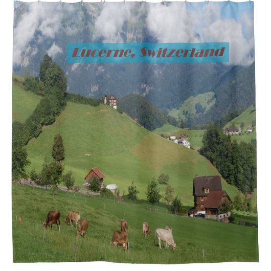 Schweiz Land Duschvorhang (Vorderseite)