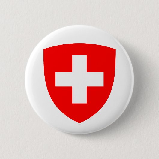 Schweiz Land Wappen Symbol Emblem Schweizer Button (Vorderseite)