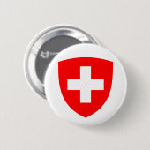 Schweiz Land Wappen Symbol Emblem Schweizer Button (Vorne & Hinten)