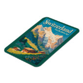 Schweiz Landschaft Illustration Reise Kunst Magnet (Linke Seite)