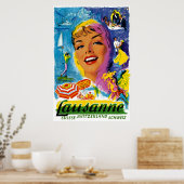 Schweiz Lausanne Travel Poster (Küche)