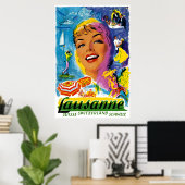 Schweiz Lausanne Travel Poster (Heimbüro)