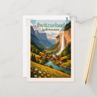 Schweiz Lauterbrunnen Postkarte