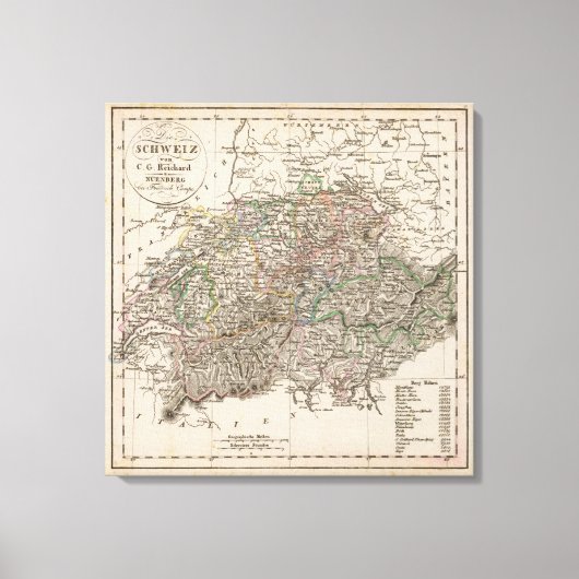 Schweiz Leinwanddruck (Vorderseite)