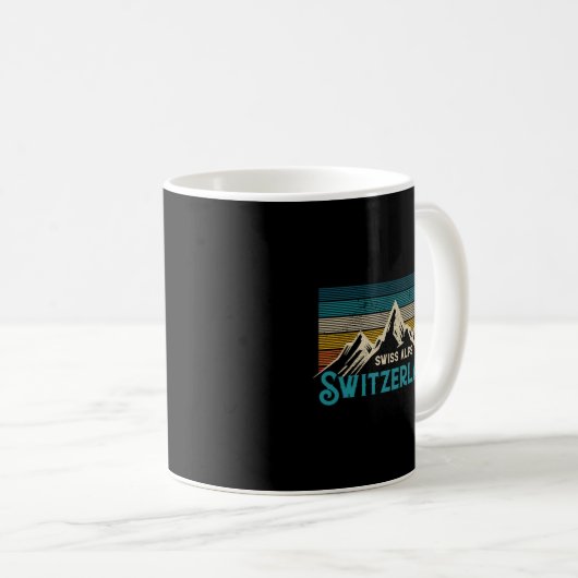 SCHWEIZ LIEBE Illustriert Schweizer Symbol, Alpen Kaffeetasse (VorderseiteRechts)