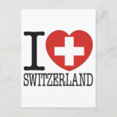 Schweiz Liebe v2 Postkarte (Vorderseite)