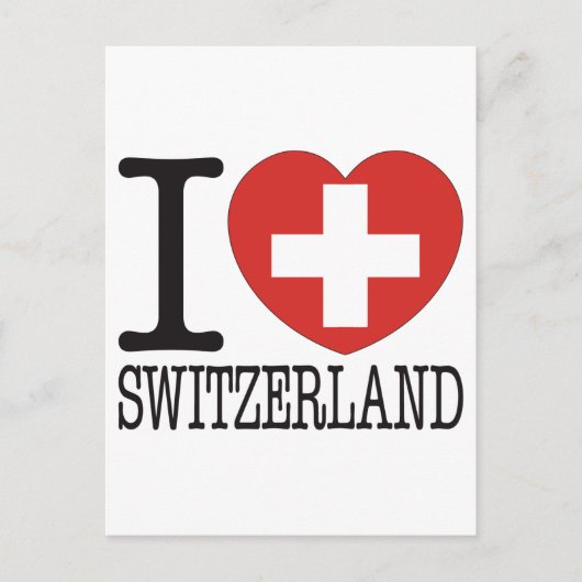 Schweiz Liebe v2 Postkarte (Vorderseite)