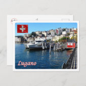 Schweiz - Lugano - Postkarte (Vorne/Hinten)