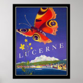 Schweiz Luzern Travel Vintage Poster (Vorne)