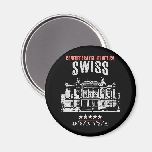 Schweiz Magnet (Vorderseite/Rückseite)