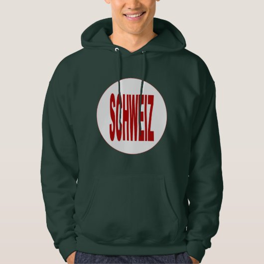 SCHWEIZ-Mann-Grünkapuzenpullover Hoodie (Vorderseite)
