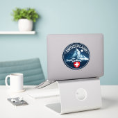 Schweiz Matterhorn-Erbe-Abzeichen Aufkleber (Laptop auf Schreibtisch)