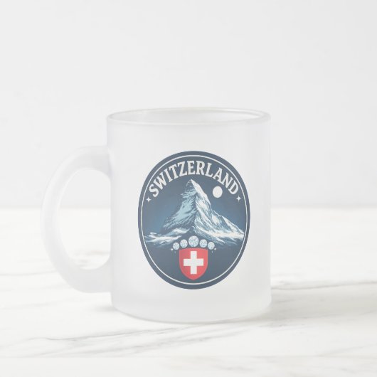 Schweiz Matterhorn-Erbe-Abzeichen Mattglastasse (Links)