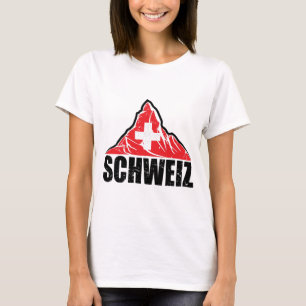 Schweiz Matterhorn Schweiz Flagge Vintage T-Shirt