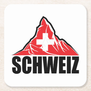 Schweiz Matterhorn Switzerland Rechteckiger Pappuntersetzer