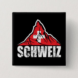Schweiz Matterhorn Switzerland Vintage Button