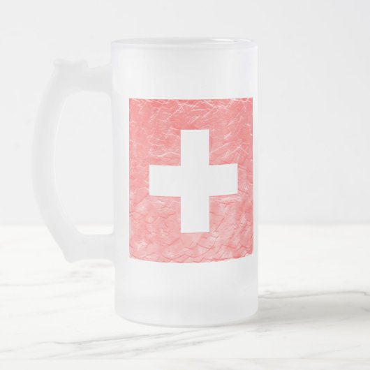 Schweiz Mattglas Bierglas (Links)