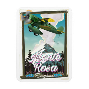 Schweiz Monta Rosa Reiseplakat Magnet