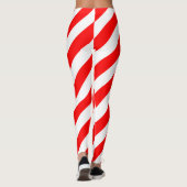 Schweiz Nationale Flaggenfarben diagonal gestreift Leggings (Rückseite)