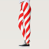 Schweiz Nationale Flaggenfarben diagonal gestreift Leggings (Links)