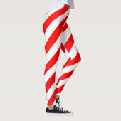 Schweiz Nationale Flaggenfarben diagonal gestreift Leggings (Rechts)