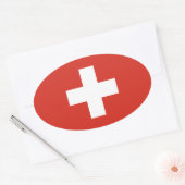 Schweiz Ovaler Aufkleber (Umschlag)