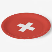 Schweiz Pappteller (Schrägansicht)