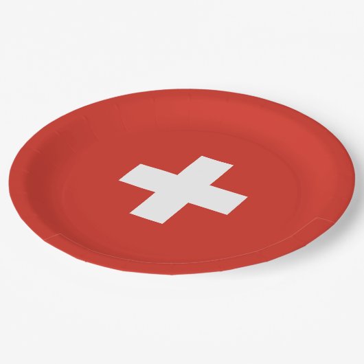 Schweiz Pappteller (Schrägansicht)