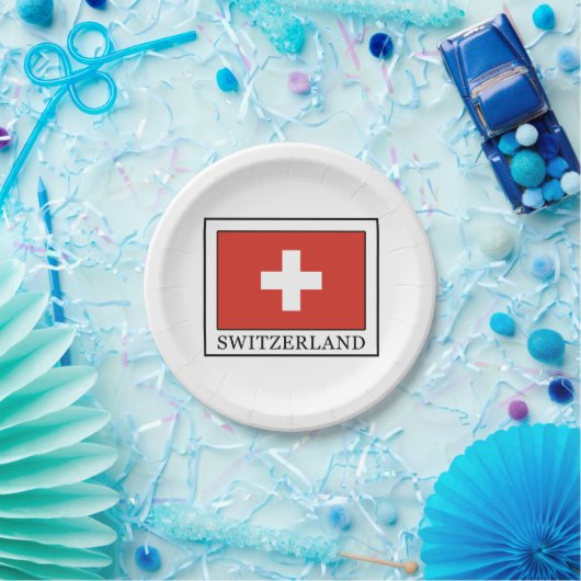 Schweiz Pappteller (Party)