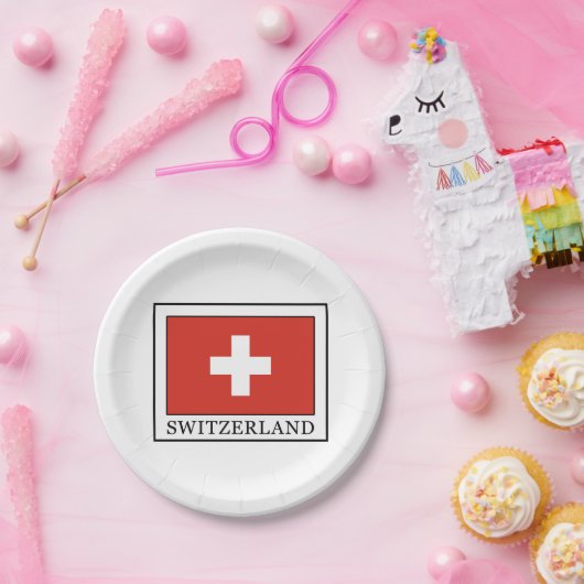 Schweiz Pappteller (Party)