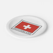 Schweiz Pappteller (Schrägansicht)