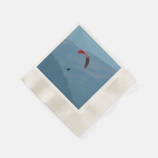 Schweiz Paraglider 🏔️ Adventure Paper Napkins Serviette (Ecke)