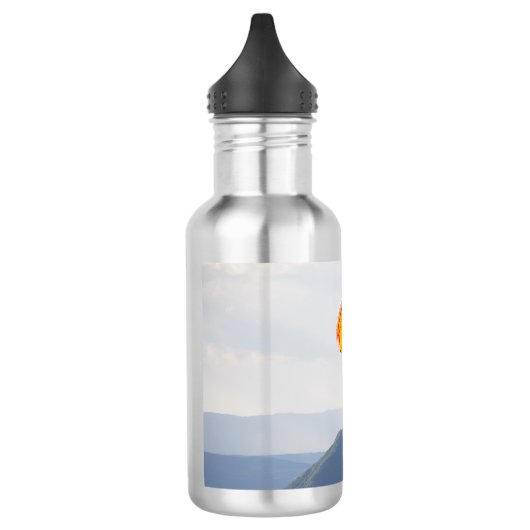 Schweiz Paraglider Orange Edelstahlflasche (Links)