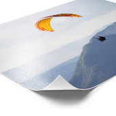 Schweiz Paraglider Orange Foto Print (Ecke)