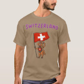 Schweiz Pferd Schweizer Fans Mädchen T-Shirt (Vorderseite)
