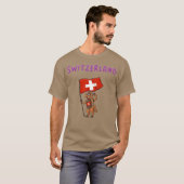 Schweiz Pferd Schweizer Fans Mädchen T-Shirt (Vorne ganz)