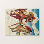 Schweiz Pferderennen Vintage Travel Puzzle (Horizontal)
