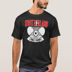 Schweiz Ping Pong Schweizer Tischtennis-Unterstütz T-Shirt