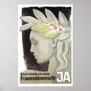 Schweiz Politisches Plakat Frauenwahlrecht
