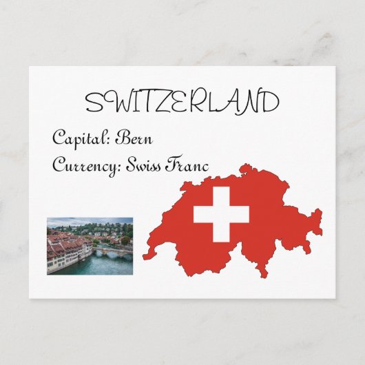 Schweiz Postkarte (Vorderseite)
