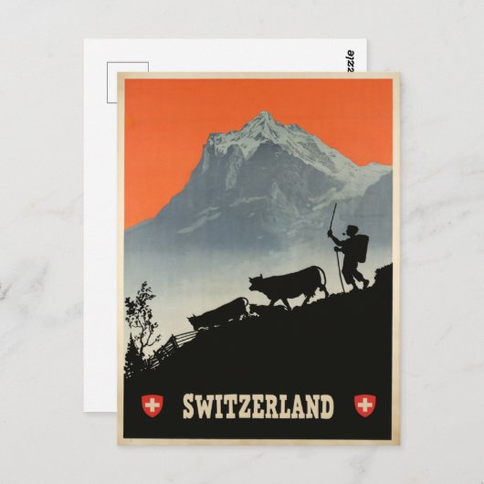 Schweiz, Postkarte (Vorne/Hinten)
