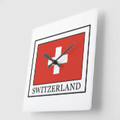 Schweiz Quadratische Wanduhr (Winkel)