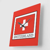 Schweiz Quadratische Wanduhr (Winkel)