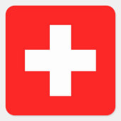 SCHWEIZ QUADRATISCHER AUFKLEBER (Vorderseite)