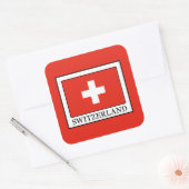 Schweiz Quadratischer Aufkleber (Umschlag)
